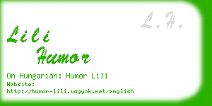 lili humor business card